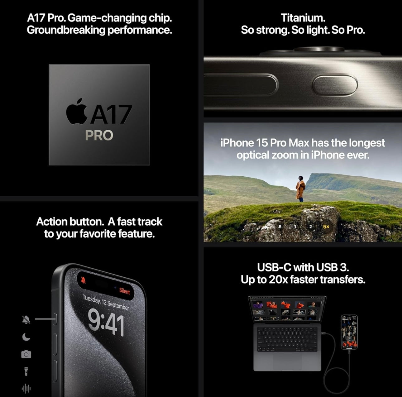 Apple iPhone 15 Pro 1 To Titane Blanc - Mobile & smartphone